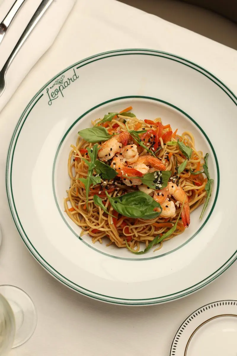 Asian wok prawns, Thai basil