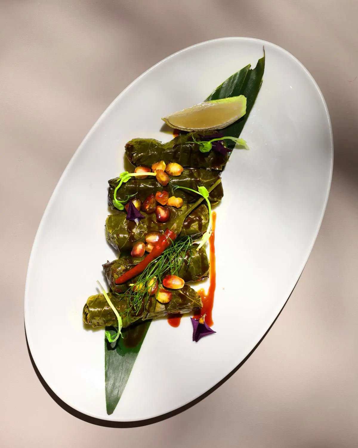 Feuilles de vigne farcie au risotto