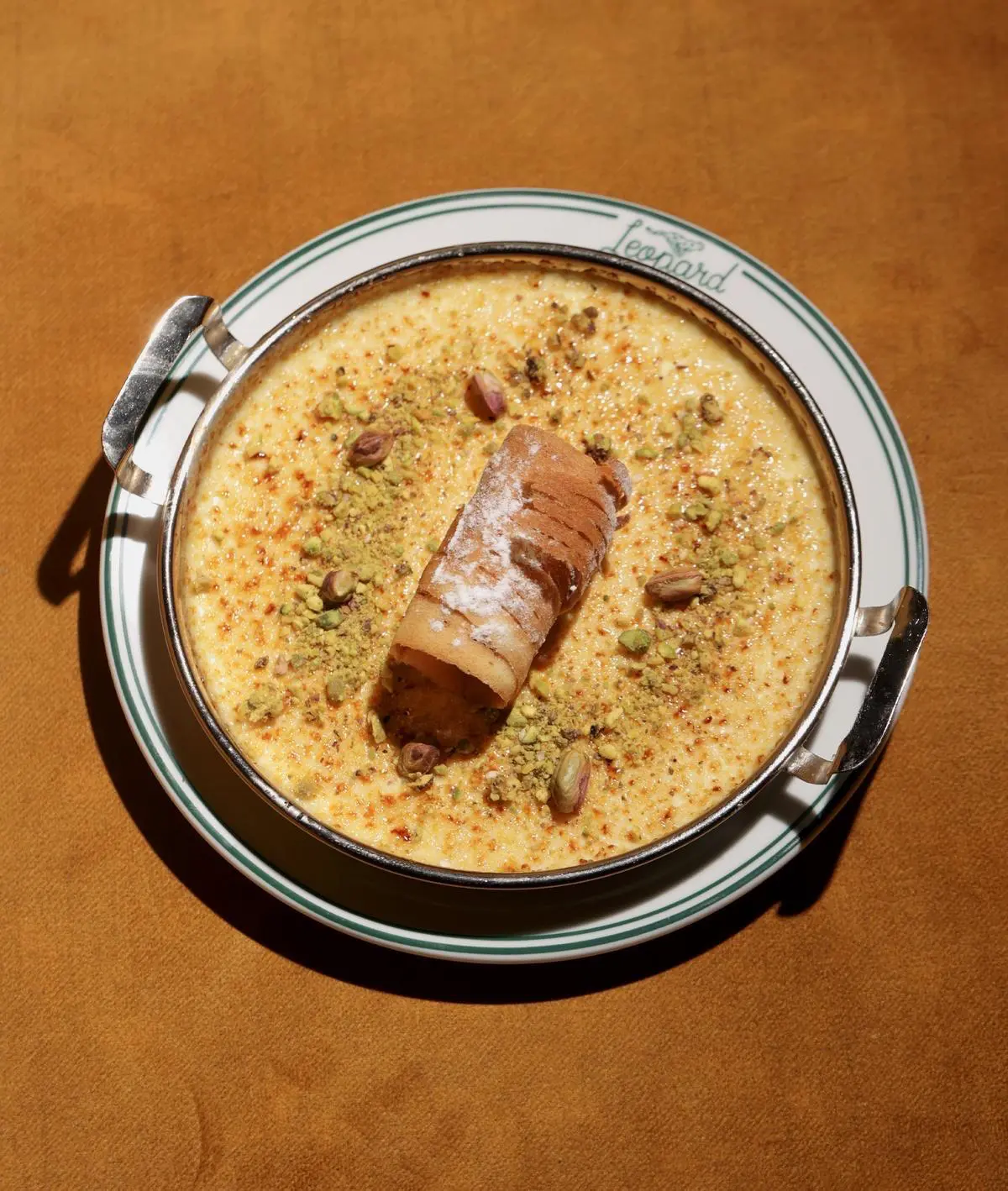 Iranian pistachio crème brulee — the secret of Persia